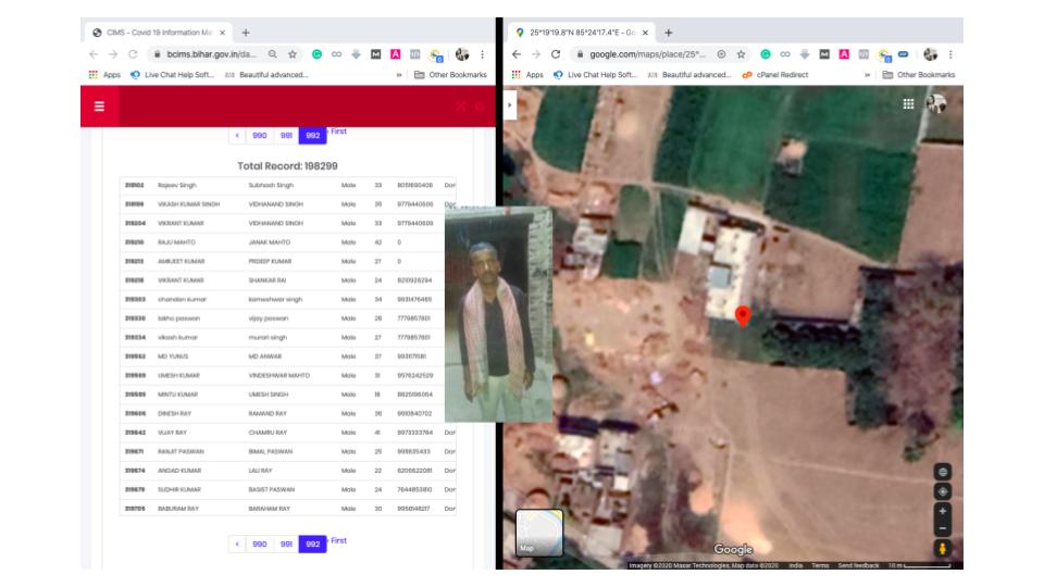 Geotagged BCIMS monitoring report with map verification